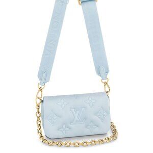 Louis Vuitton Wallet on Strap w/ Removable Chain in Bubblegum Glacier Calfskin